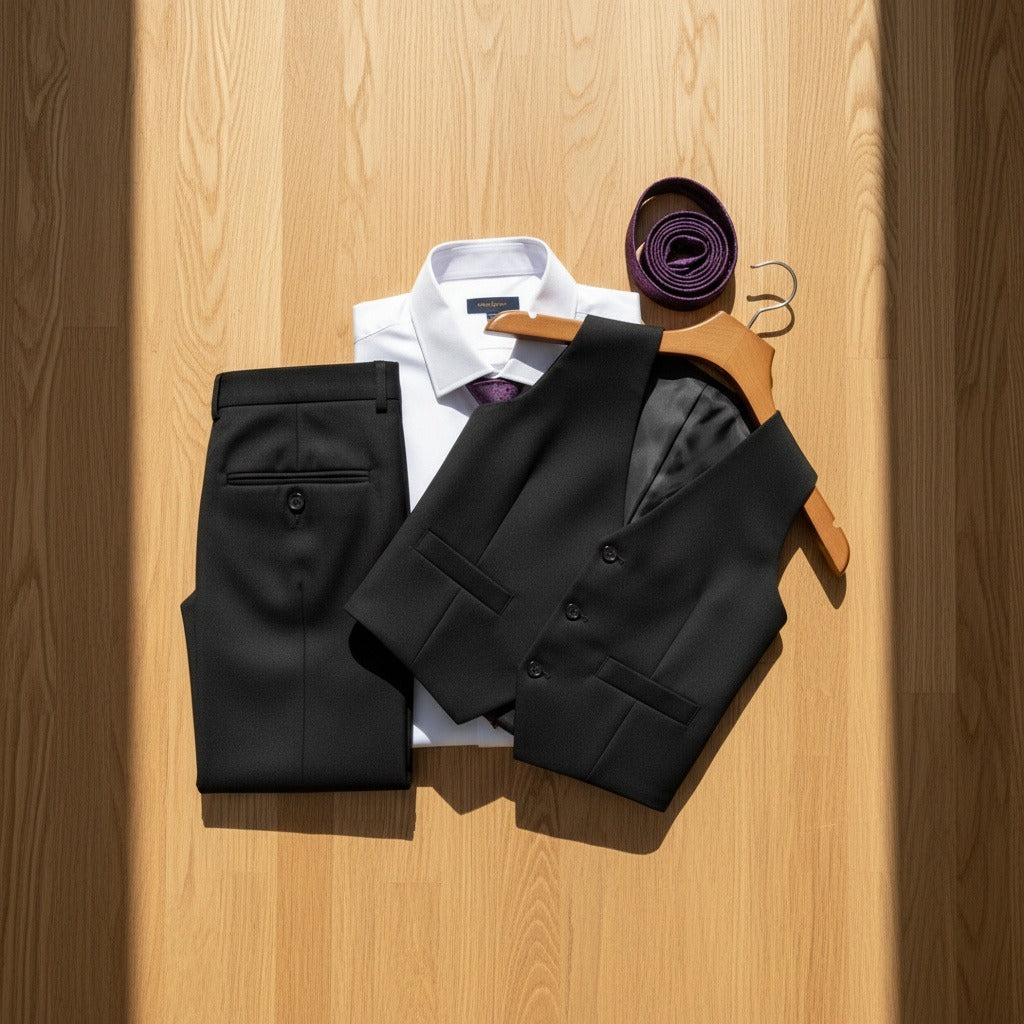 Black Three Piece Suit - Black - Lifestyle Inspiration
