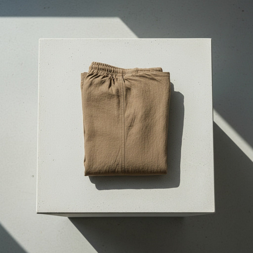 Brown Linen Trousers Mens - Brown - Lifestyle Inspiration