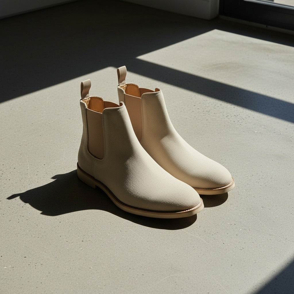 Chelsea Boots Mens Beige - Beige - Lifestyle Inspiration