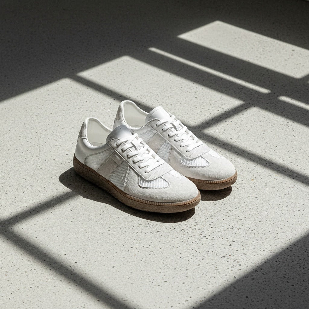 Clay Court Tennis Sneakers - Pale Stone - Lifestyle Inspiration