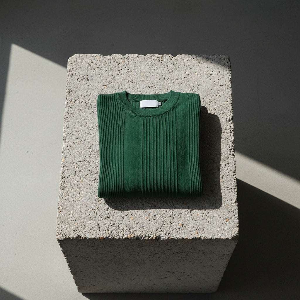 Green Ribbed T Shirt - Green - Lifestyle Inspiration