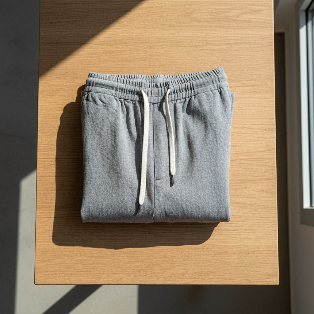 Grey Linen Trousers Mens - Grey - Lifestyle Inspiration