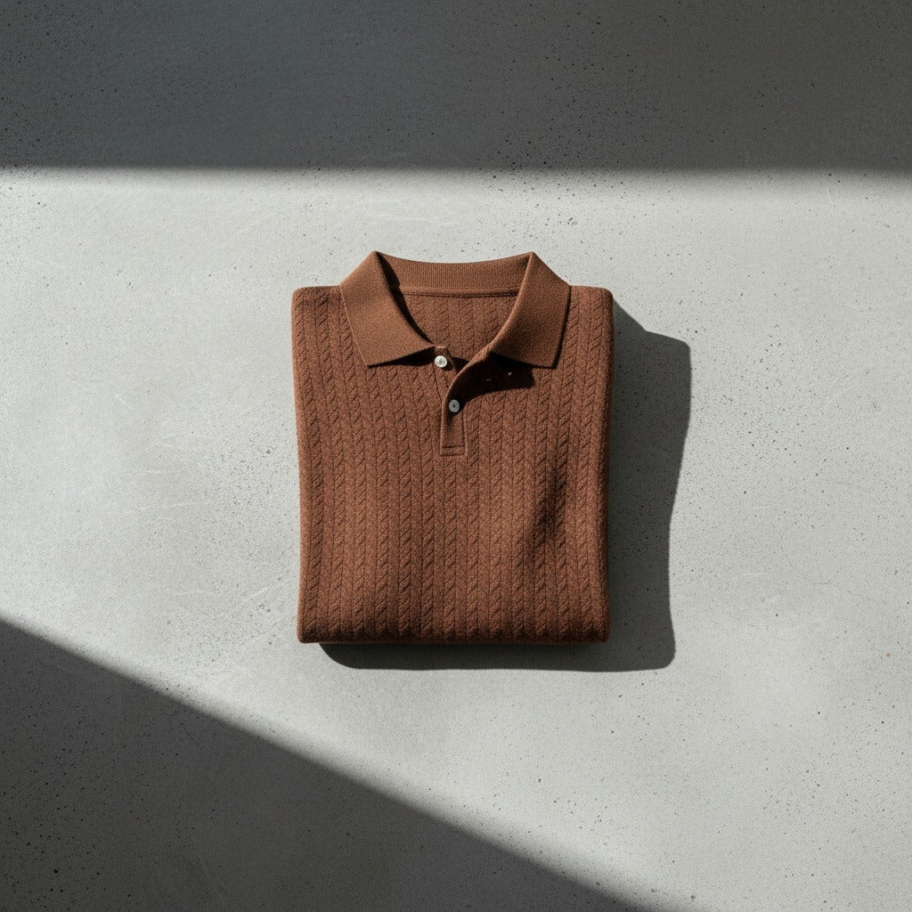Long Sleeve Textured Shirt - Chestnut - Lifestyle Inspiration