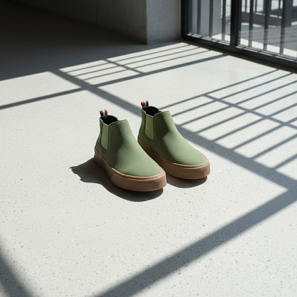 Mens Green Slip On Shoes - Green - Lifestyle Inspiration