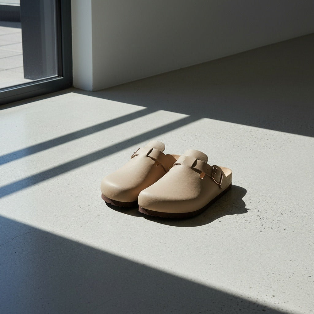 Men's Leather Sandals - Stone - Lifestyle Inspiration