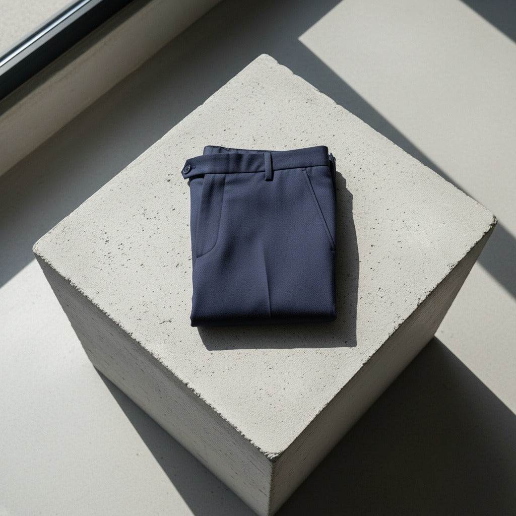 Mens Navy Suit Trousers - Navy - Lifestyle Inspiration