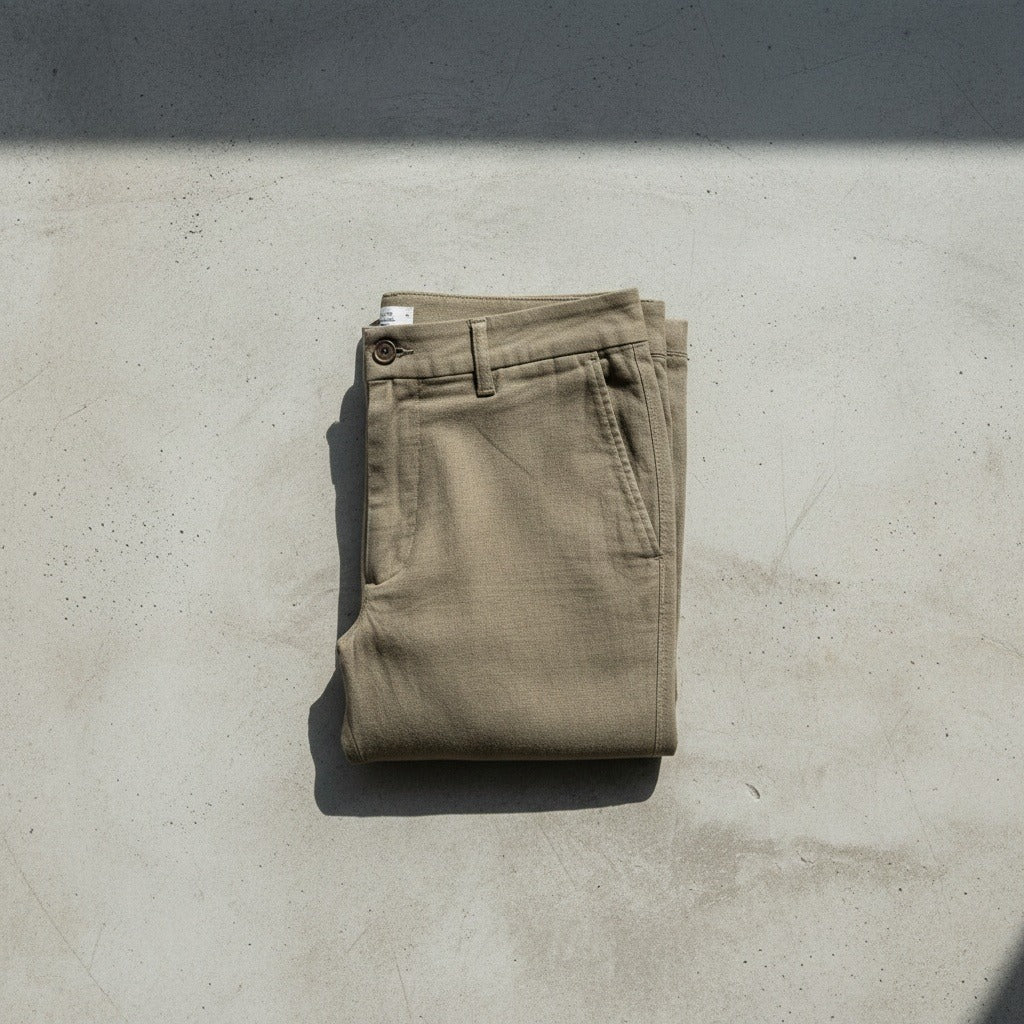 Men's Summer Linen Trousers - Olive Drab - Lifestyle Inspiration