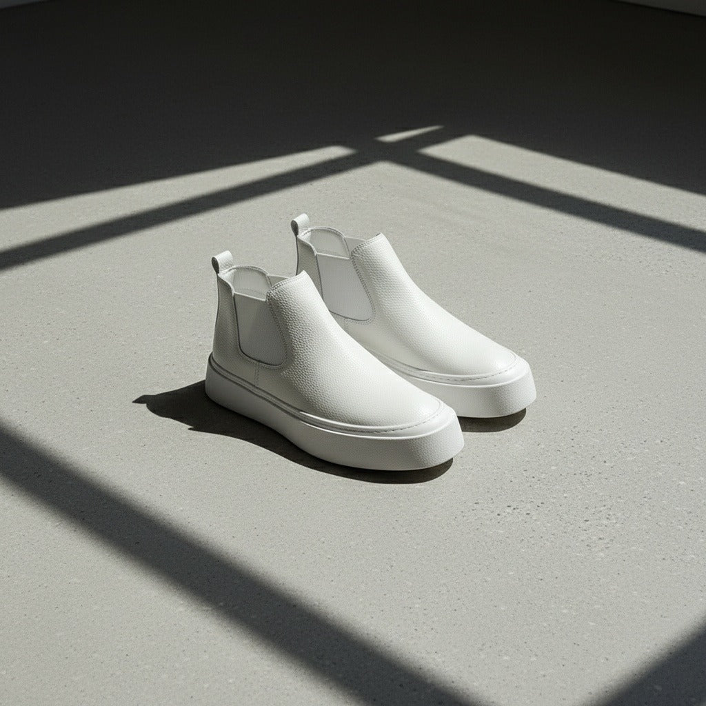 Mens White Slip On Shoes - White - Lifestyle Inspiration