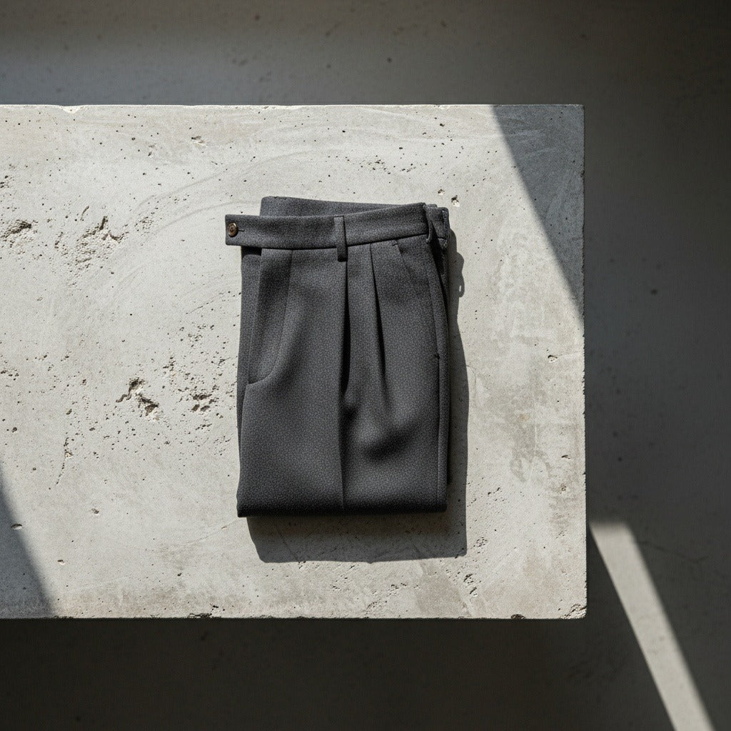 Mens Wool Suit Trousers - Charcoal - Lifestyle Inspiration