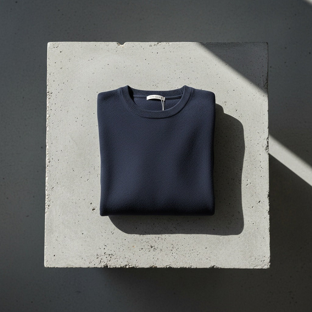 Navy Crew Neck Sweater - Navy - Lifestyle Inspiration