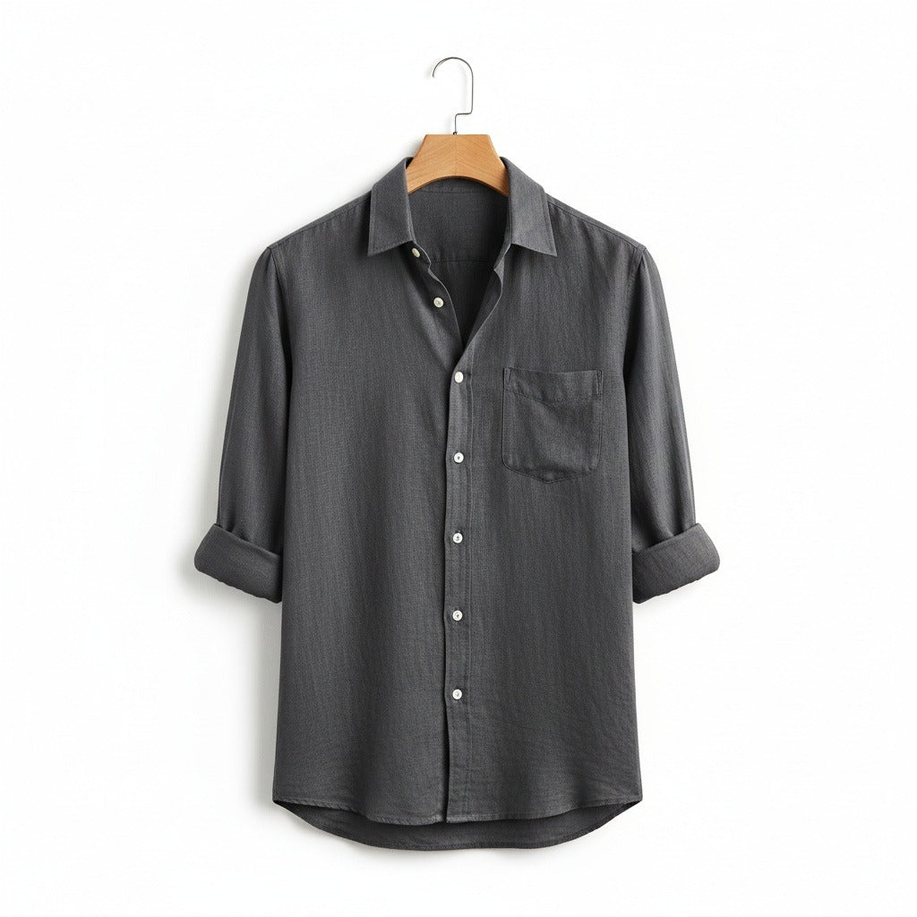 Anthracite Grey Shirt - Charcoal - Front View