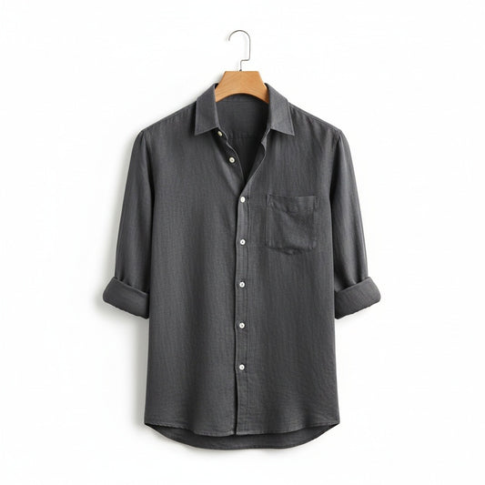 Anthracite Grey Shirt - Charcoal - Front View