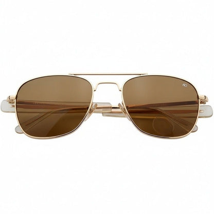 Aviator Sunglasses for Men - Brown - Front View