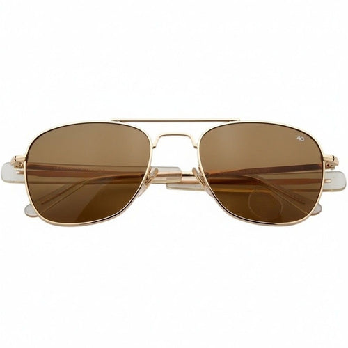 Aviator Sunglasses for Men - Brown - Front View