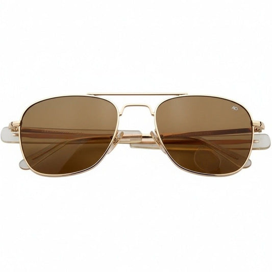Aviator Sunglasses for Men - Brown - Front View