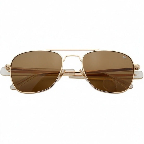 Aviator Sunglasses for Men - Brown - Front View