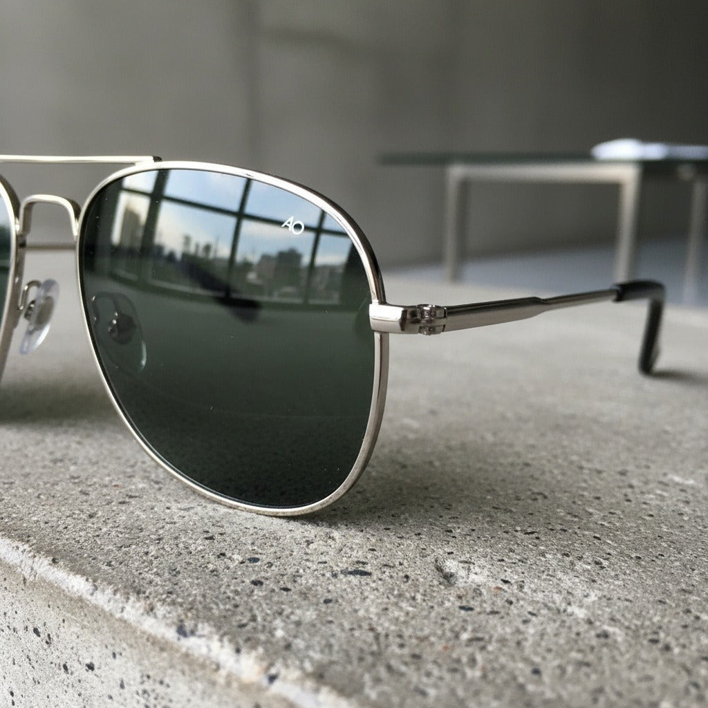 Aviator Sunglasses for Men - Gunmetal - Back View