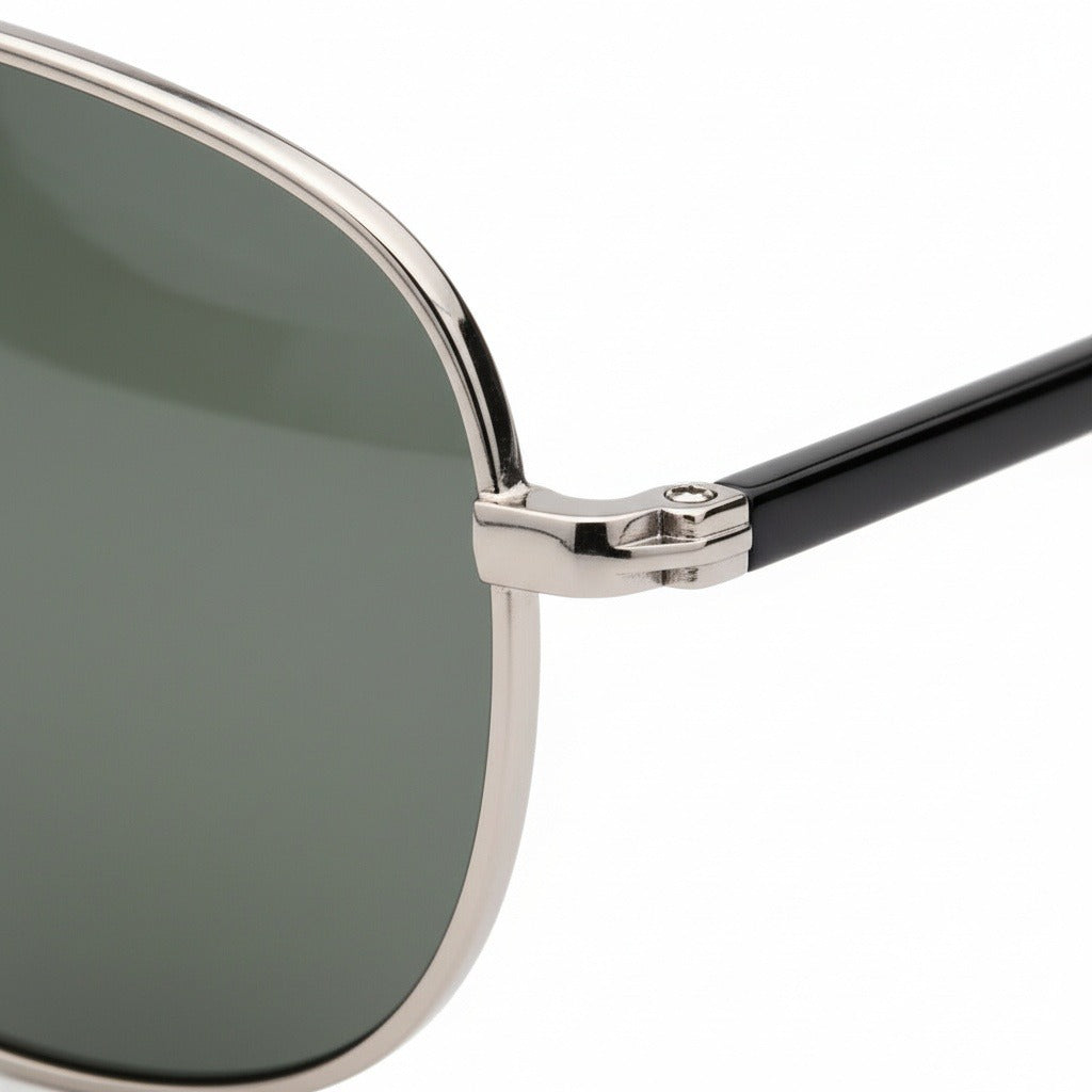 Aviator Sunglasses for Men - Gunmetal - Texture Close Up