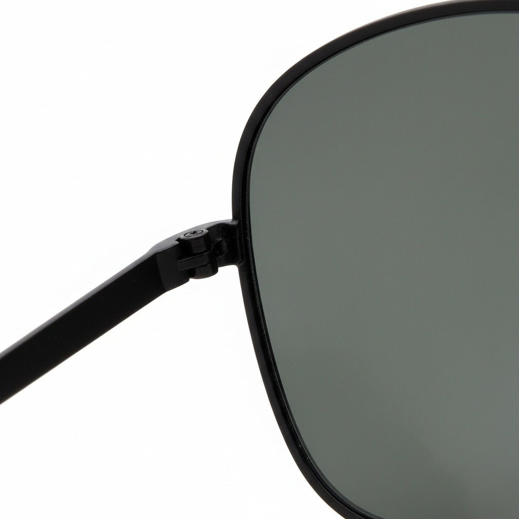 Aviator Sunglasses for Men - Matte Black - Texture Close Up
