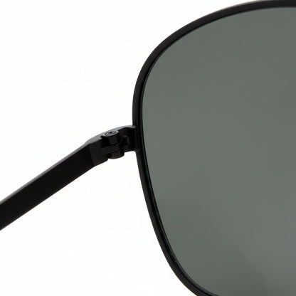 Aviator Sunglasses for Men - Matte Black - Texture Close Up
