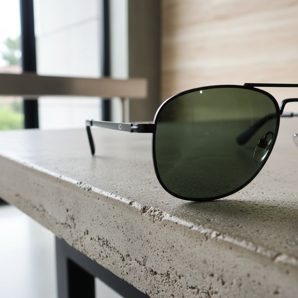 Aviator Sunglasses for Men - Onyx - Back View