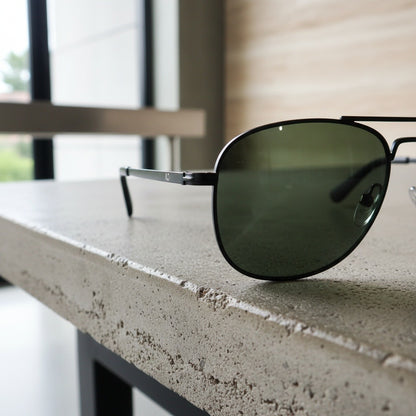 Aviator Sunglasses for Men - Onyx - Back View