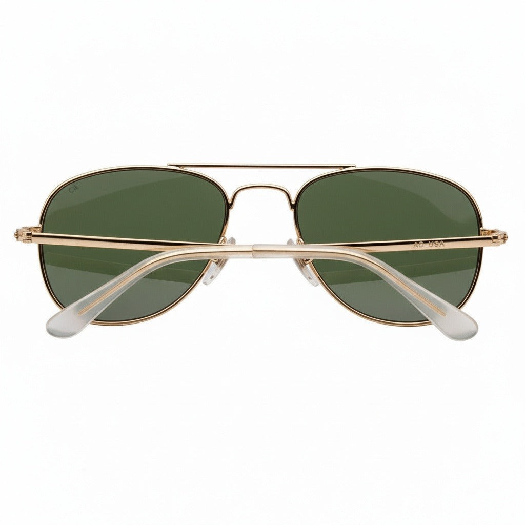 Aviator Sunglasses for Men - Forest Green - Fabric Detail