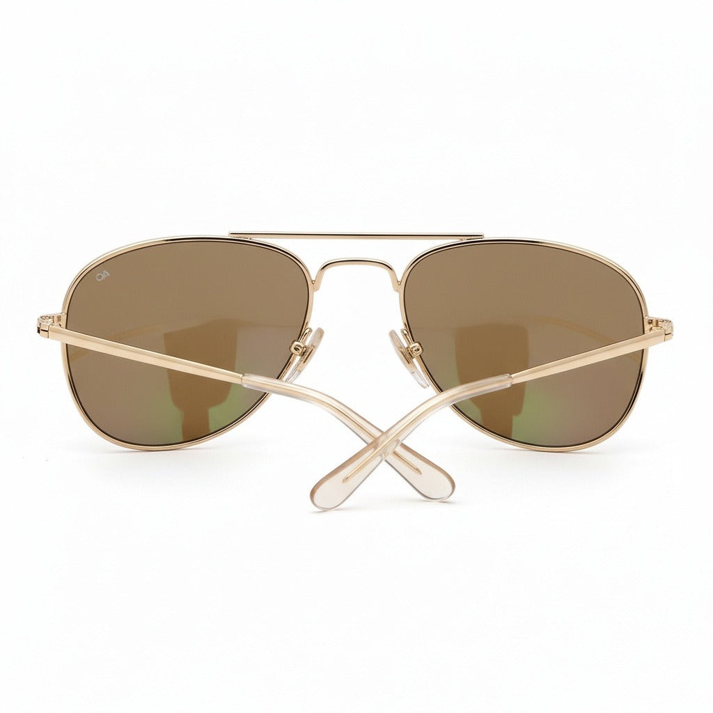 Aviator Sunglasses for Men - Brown - Fabric Detail