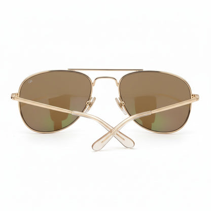 Aviator Sunglasses for Men - Brown - Fabric Detail