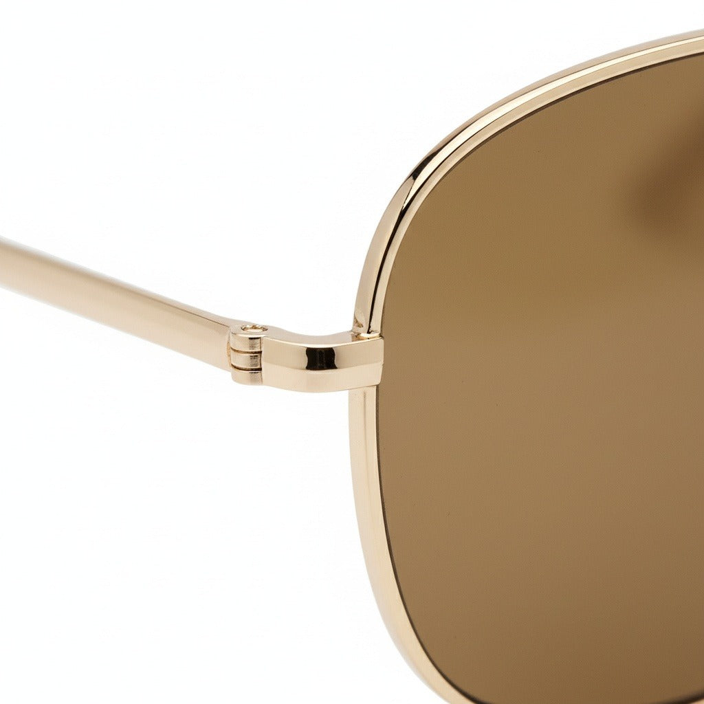 Aviator Sunglasses for Men - Brown - Texture Close Up