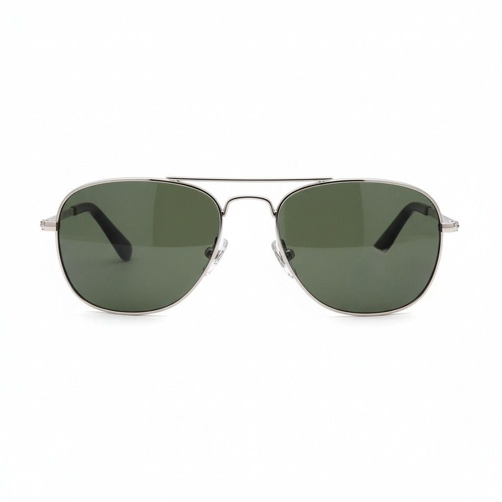 Aviator Sunglasses for Men - Silver - Front View