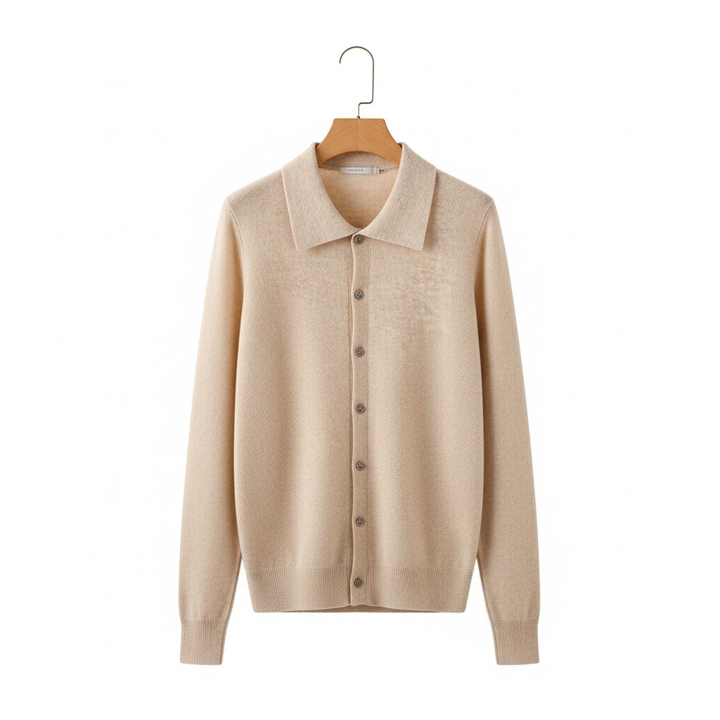 Beige Cashmere Sweater - Beige - Front View