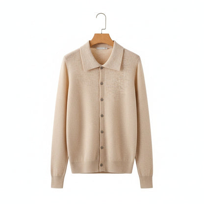 Beige Cashmere Sweater - Beige - Front View