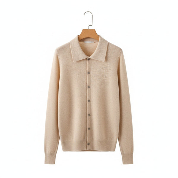 Beige Cashmere Sweater - Beige - Front View