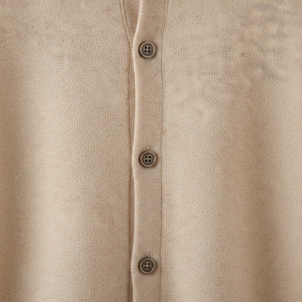 Beige Cashmere Sweater - Beige - Texture Close Up