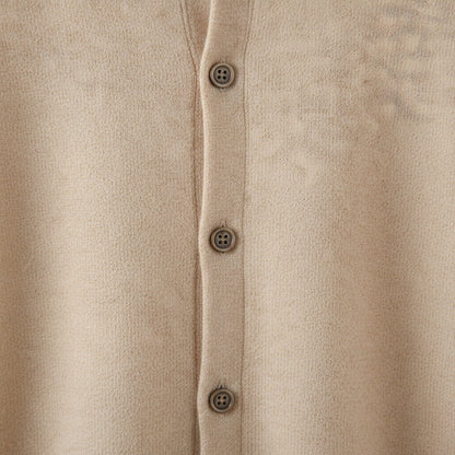 Beige Cashmere Sweater - Beige - Texture Close Up