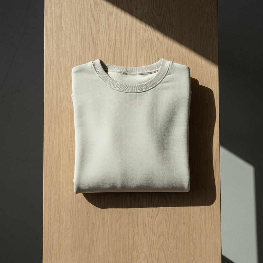 Beige Crew Neck Sweater - Beige - Lifestyle Inspiration