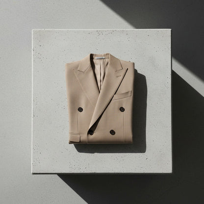 Beige Double Breasted Suit - Beige - Lifestyle Inspiration