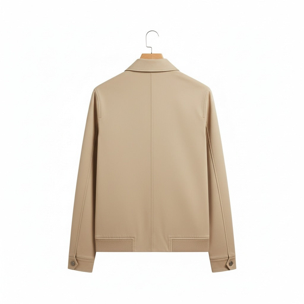 Beige Harrington Jacket Mens - Beige - Fabric Detail