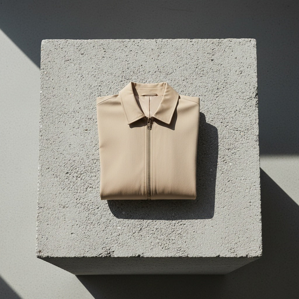 Beige Harrington Jacket Mens - Beige - Lifestyle Inspiration