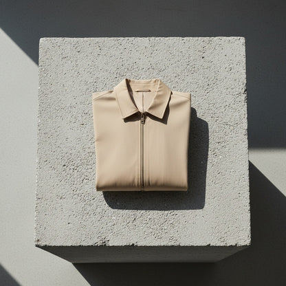 Beige Harrington Jacket Mens - Beige - Lifestyle Inspiration