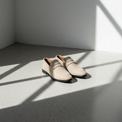Beige Penny Loafers Men - Beige - Lifestyle Inspiration