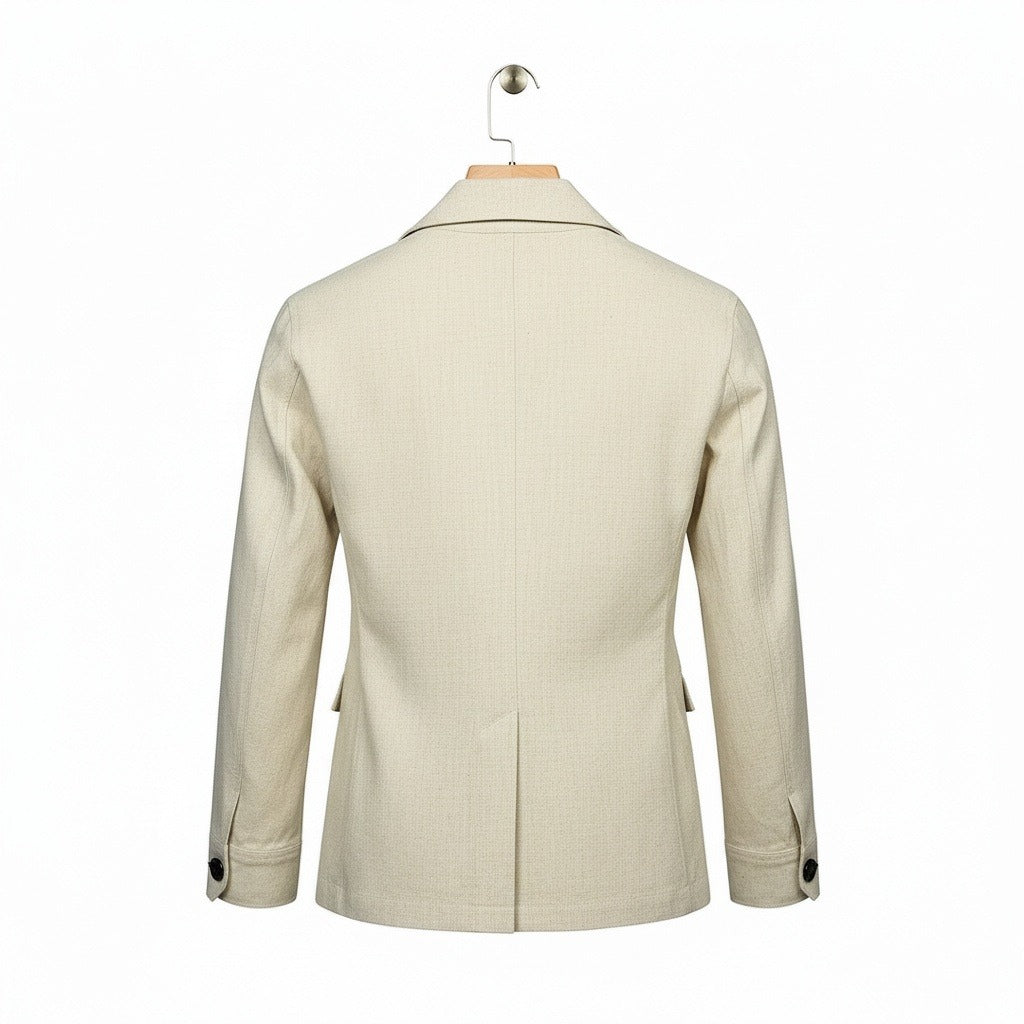 Beige Safari Jacket - Beige - Fabric Detail