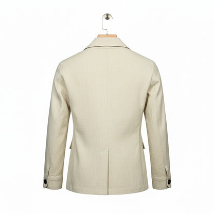 Beige Safari Jacket - Beige - Fabric Detail