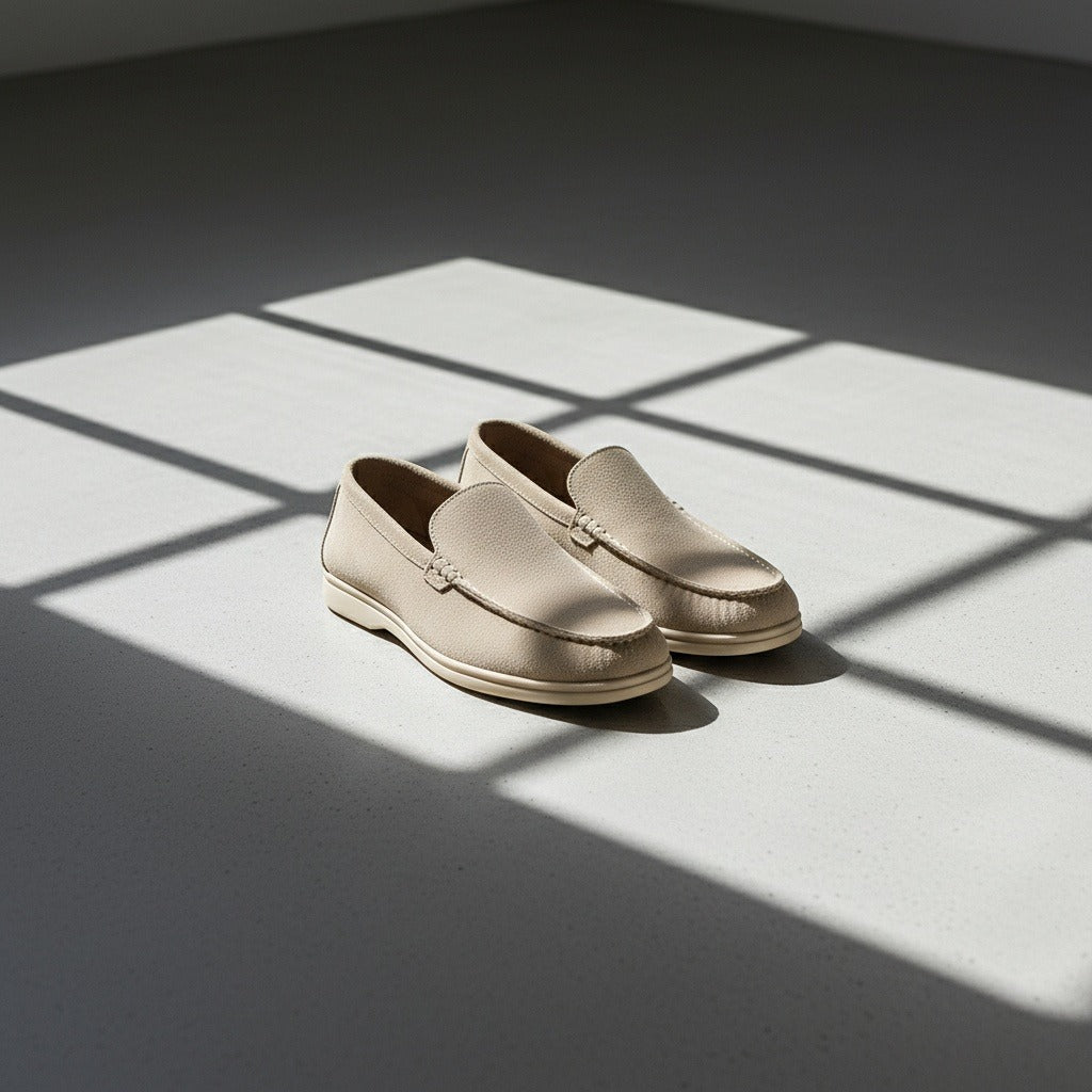 Beige Suede Loafers Mens - Beige - Lifestyle Inspiration