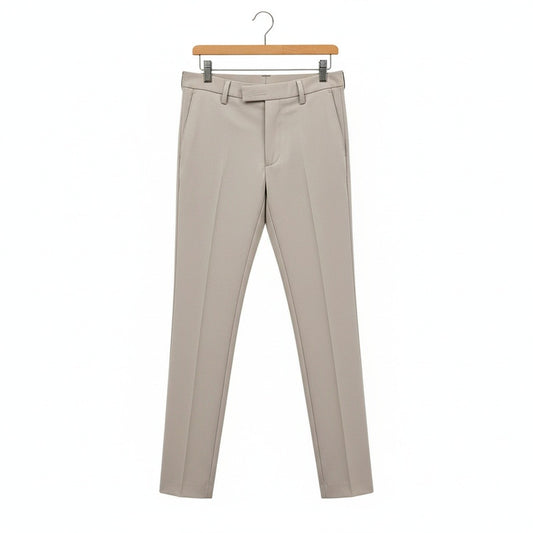 Beige Suit Trousers Mens - Beige - Front View