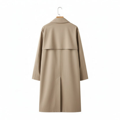 Beige Trench Coat Mens - Beige - Fabric Detail
