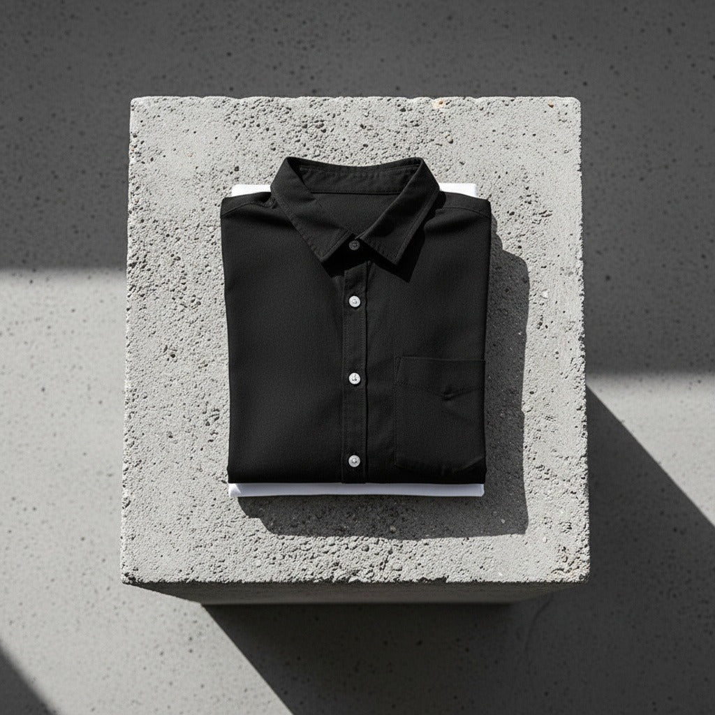 Black Cotton Shirt - Black - Lifestyle Inspiration