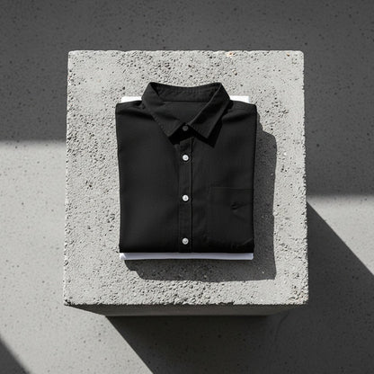 Black Cotton Shirt - Black - Lifestyle Inspiration
