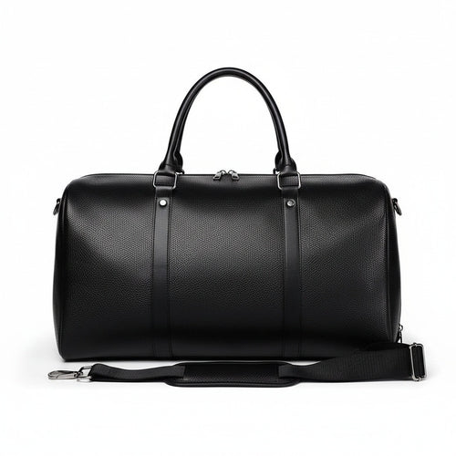 Black Duffle Bag for Men - Black - Front View